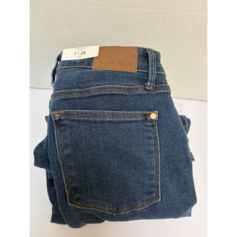 Judy Blue NWT Hi-Rise Vintage Wide Leg Denim Jeans Womans Size 7/28 Style #82553